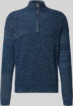 Armedangels Armedangels Relaxed Fit Troyer aus Baumwoll-Woll-Mix Modell MICHAAEL MOULINE in Marine, Größe XL