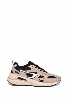 Diesel Beige Men Polyester Serendipity Sport Sneakers