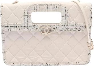 Chanel Pre-owned Matelasse Calf 2way Shoulder Bag - Dames - Vintage Handtas - Wit - ONE Size - Leer - Vintage