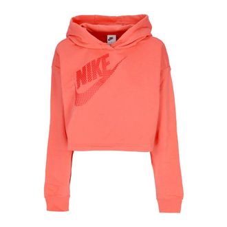 Nike Magic Ember Cropped Hoodie Sportswear - Dames - Sportshirts - Roze - L - Katoen - Fitness