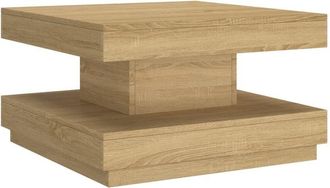 vidaXL Mesa De Centro De Mdf Marr&oacute;n Claro 60x60x35 Cm Vidaxl