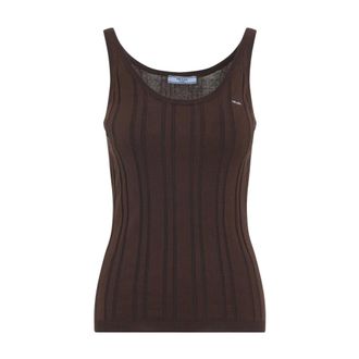 Prada Mujer, Camisetas, Marr&oacute;n, Talla: XS