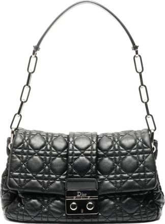 Dior 2011 cannage chain shoulder bag - Zwart