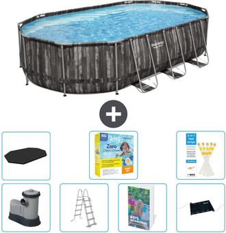 Bestway Piscina Bestway Power Steel Oval - 610x366x122 Cm - 8-piezas S582