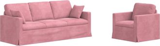 vidaXL Juego De Sof&aacute; 2 Uds. Rosa Terciopelo Vidaxl