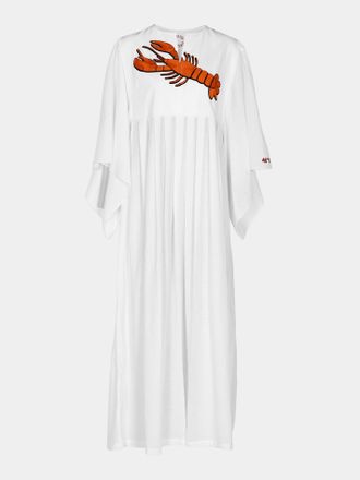 Kilometre Paris Lobster Embroidered Cotton Dress One Size