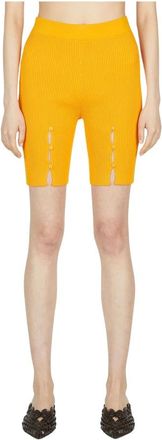 Ester Manas Gebreide biker shorts - Dames - Korte Broeken - Oranje - XL - Katoen - Korte Broeken