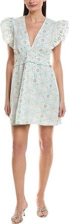 Sail to Sable V-Neck Flutter Sleeve Mini Dress