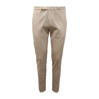 Santaniello Chinos, male, Beige, Size: S Evoluto Textu Trousers