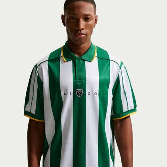 Nike Mens Fairway Fresh Dri-FIT Loose Short-Sleeve Golf Polo in Green | IB0229-365