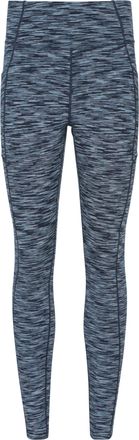 Mountain Warehouse Breathe & Balance High Waisted Womens Leggings - Soft Ladies Tights, Brushed Bottoms, Full Length, Pockets - Best for Sports, Gym & Walking Dark Blue 