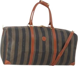 Fendi Pre-owned Vintage Boston Bag - Dames - Vintage Weekendtas - Bruin - ONE Size - Leer - Vintage