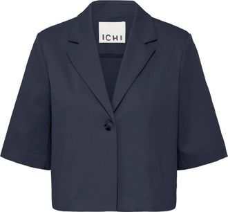 Ichi Geknipte Blazerjas Total Eclipse - Dames - Blazers - Blauw - S - Jassen