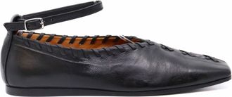 I.N.K. Shoes Whip Stitch Flats In Black