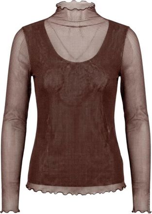 Zero &deg;C Blouse met lange mouwen - Dames - Blouses & Shirts - Bruin - Maat: XL