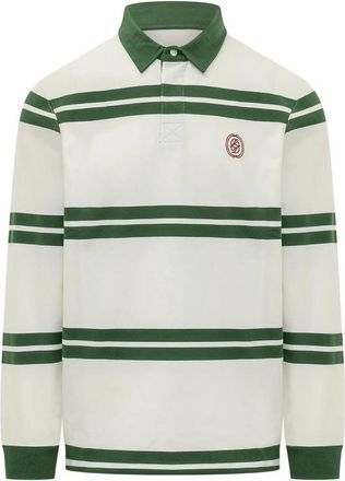 Dr&ocirc;le de Monsieur Striped Embroidered-logo Polo Shirt