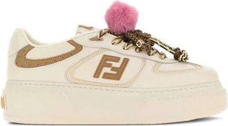 Fendi Match Vite C/Doll & Scoubid Vis - Dames - Sneakers - Beige - 39 EU - Schoenen