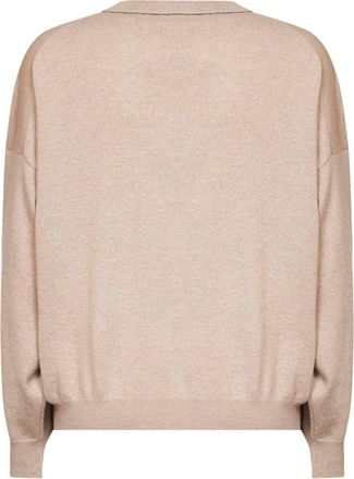 Brunello Cucinelli Womens Cashmere Crewneck Sweater Beige