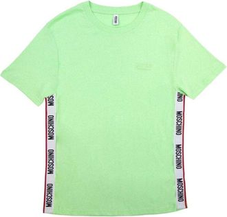 Moschino Heren Logo Taped T-Shirt (Groen)