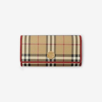 Burberry Check Continental Wallet
