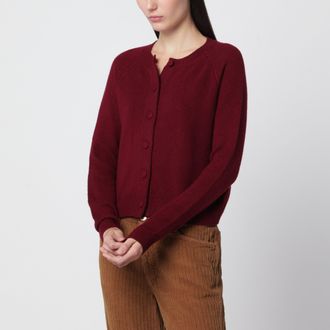 Alexandra Golovanoff Mila Wine 21 cashmere cardigan