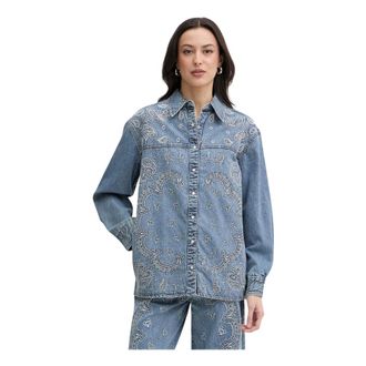 Liu Jo Dames, Blouses & Shirts, Blauw, Maat: S Denim