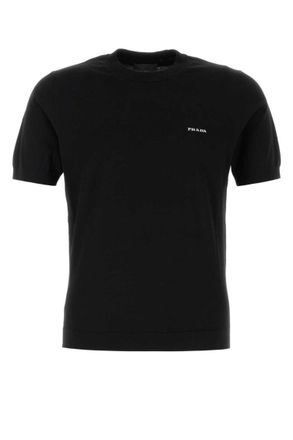 Prada Black Short Sleeve Sweaters