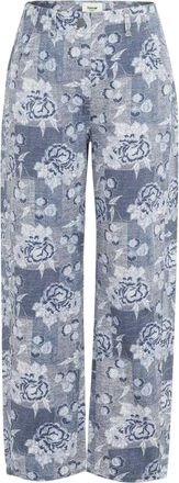 Firetrap Katoenen jeans met bloemenprint voor dames (Blauw)