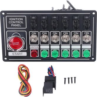 OEM Panel De Interruptores De Encendido De 12 V, Panel De Interruptores Basculantes De Encendido Para Motor De Autom&oacute;vil Con Bot&oacute;n Pulsador Multifunci&oacute;n D
