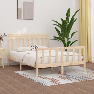 vidaXL Vidaxl - Estructura De Cama Sin Colch&oacute;n Madera De Pino Maciza 120x200 Cm