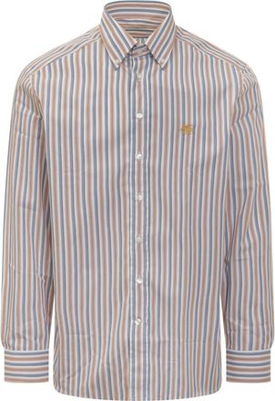 Etro Pink Regular Stripes Shirt