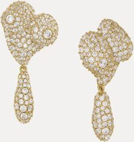 Vivienne Westwood Mimosa Pave Earrings Gold Cubic Zirconia Women