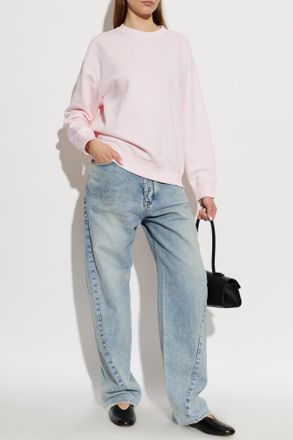 Jil Sander Sweatshirt With Printed Logo, Womens, Pink