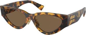 Miu Miu MU 03Zs Vau06B Zonnebril - Dames - Accessoires - Bruin - Maat: 54 MM