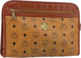 MCM Pre-owned Clutches, female, Brown, Size: ONE SIZE Pre-owned Clutch Bag