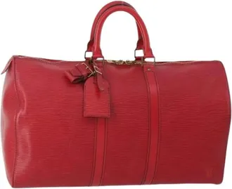 Louis Vuitton Pre-owned Weekend Bags, female, Red, Size: ONE SIZE Pre-owned Epi Leather Boston Bag