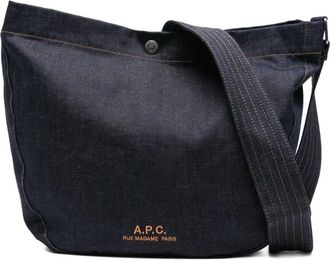 A.P.C. Borsa a tracolla denim media - Blu