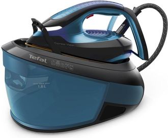 T-fal Express Vision Sv8151 2800 W 1,8 L Durilium Airglide Autoclean Soleplate Blau - Schwarz (sv8151e0) - Tefal