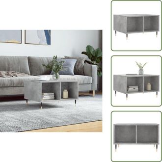 vidaXL The Living Store Tavolino Salotto Grigio Cemento 60x50x36,5 cm Legno Multistrato - Tavolino da salotto