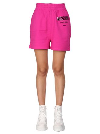 Moschino Vinyl Logo Shorts - Purple