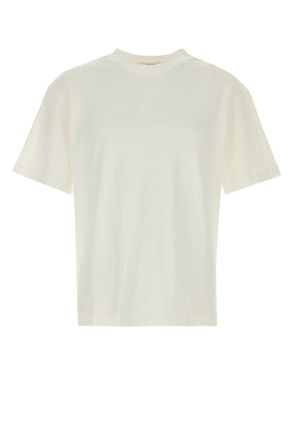 The Row White Solid Crew Neck T-Shirt