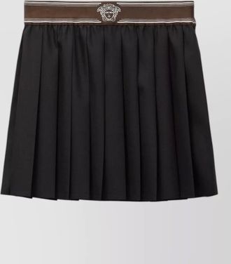 Versace wool mohair pleated mini skirt