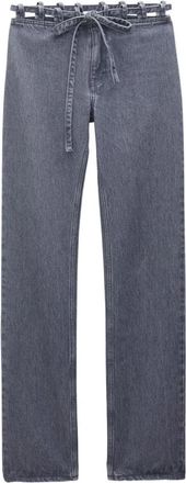 Filippa K Lace Waist Jeans - Dames - Regular Fit Jeans - Grijs - W28 - Katoen - Jeans