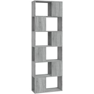 vidaXL Vidaxl - Book Cabinet/Room Divider Grey Sonoma 60x24x186 cm