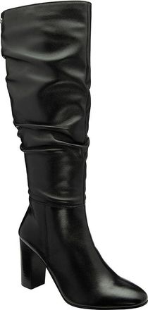 Ravel Black Leather Marsco Heeled Knee-High Boots