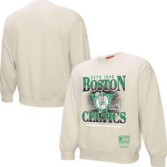 Mitchell & Ness Womens Mitchell & Ness Cream Boston Celtics Oversprayed Pullover Sweatshirt at Nordstrom, Size X-Large