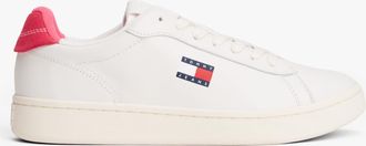 Tommy Hilfiger TJW Womens Archive Court Sneaker, Ecru Vintage Cerise, 4 UK