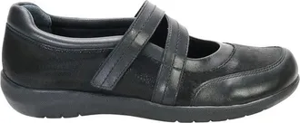 David Tate Gentle SIF24-300 Mary Jane Womens Black Leather Shoes ZOGG3362