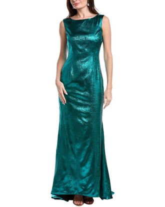 Rene Ruiz Strapless Lace Column Gown