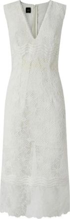 Pinko Audrey Midi Jurk - Dames - Casual kleedjes - Wit - M - Kleedjes